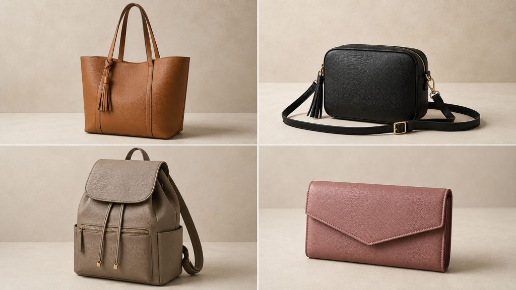 From totes to crossbodies and small leather goods, PU covers most of the bag category.