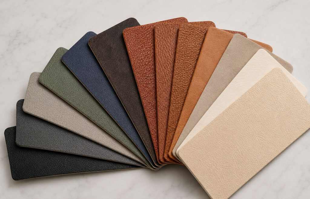 Automotive PU can be colour- and grain-matched across an entire interior program.